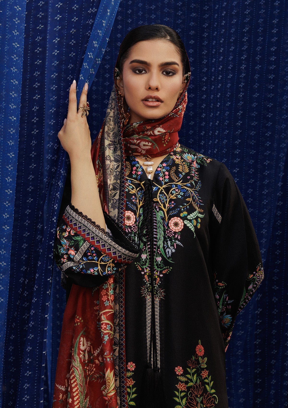 Aik Atelier | Roz Khaddar | AIK ROZ '25 D2 - LOOK 01 - Luxury Dress - available at Maria Faisal in UK and USA.