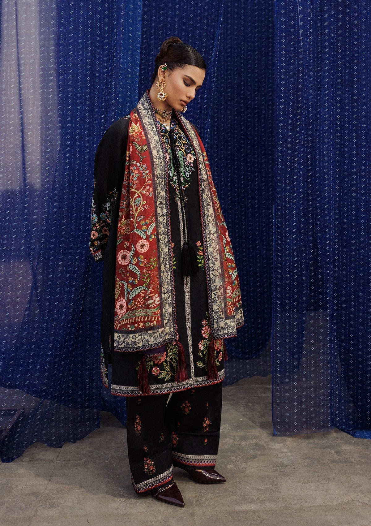 Aik Atelier | Roz Khaddar | AIK ROZ '25 D2 - LOOK 01 - Luxury Dress - available at Maria Faisal in UK and USA.