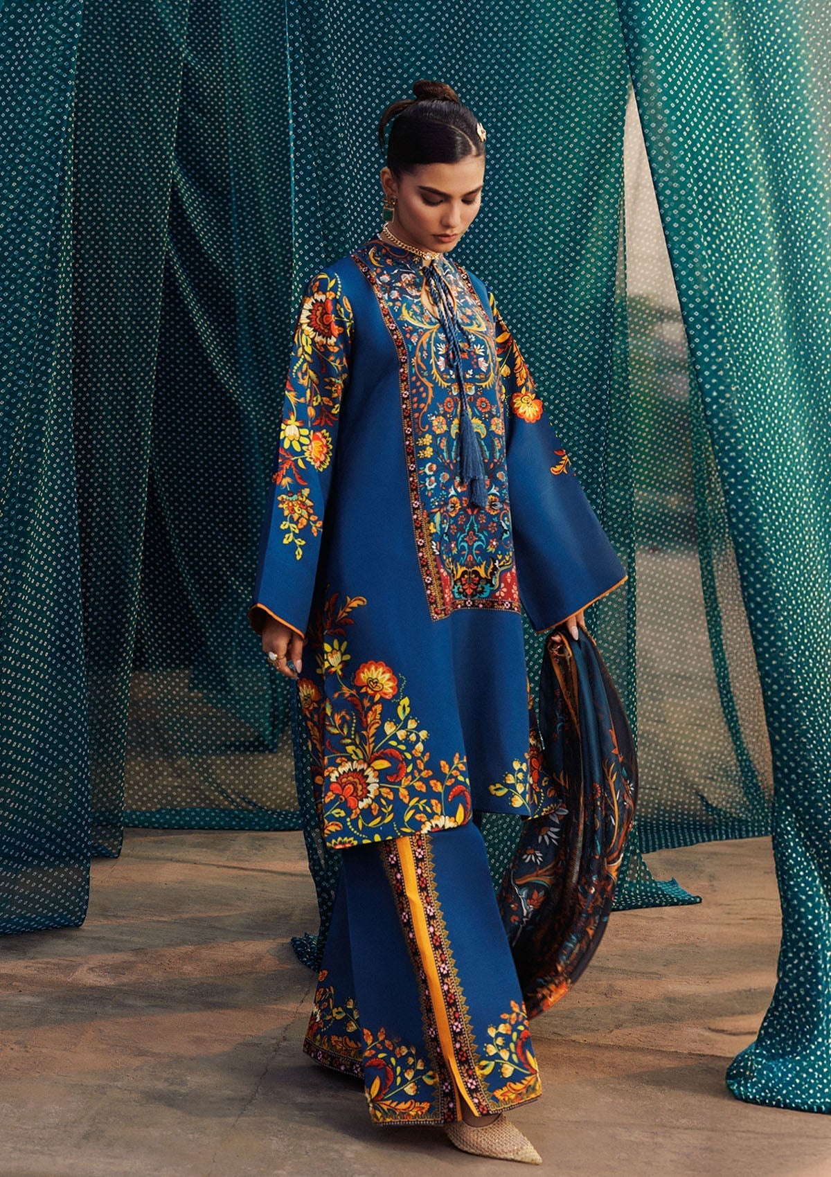 Aik Atelier | Roz Khaddar | AIK ROZ '25 D2 - LOOK 03 - Luxury Dress - available at Maria Faisal in UK and USA.