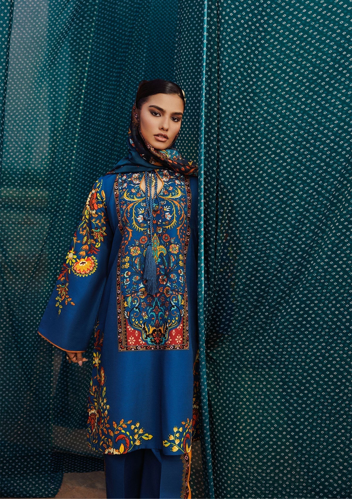 Aik Atelier | Roz Khaddar | AIK ROZ '25 D2 - LOOK 03 - Luxury Dress - available at Maria Faisal in UK and USA.