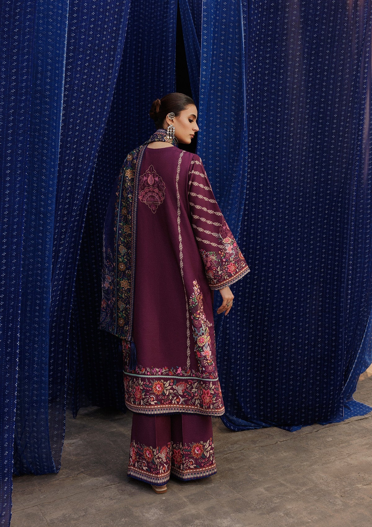 Aik Atelier | Roz Khaddar | AIK ROZ '25 D2 - LOOK 04 - Luxury Dress - available at Maria Faisal in UK and USA.