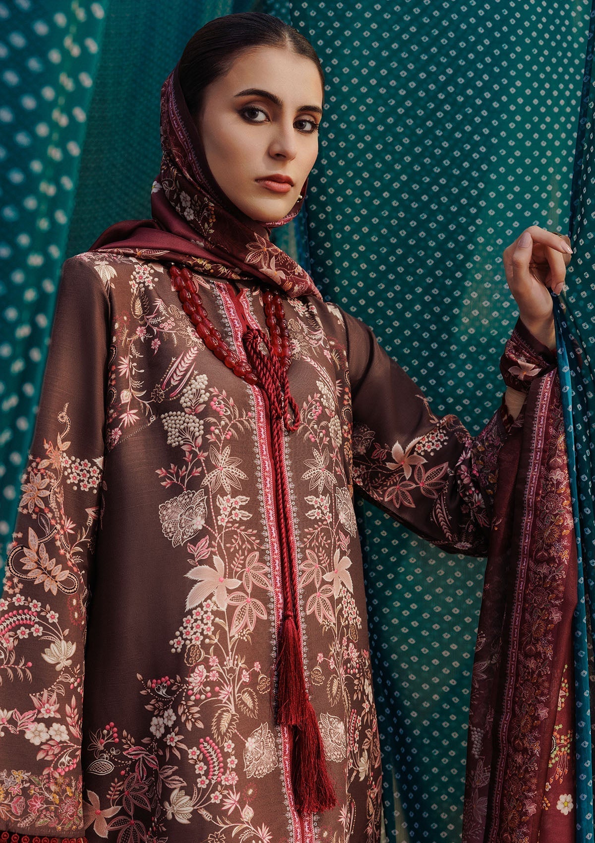 Aik Atelier | Roz Khaddar | AIK ROZ '25 D2 - LOOK 05 - Luxury Dress - available at Maria Faisal in UK and USA.