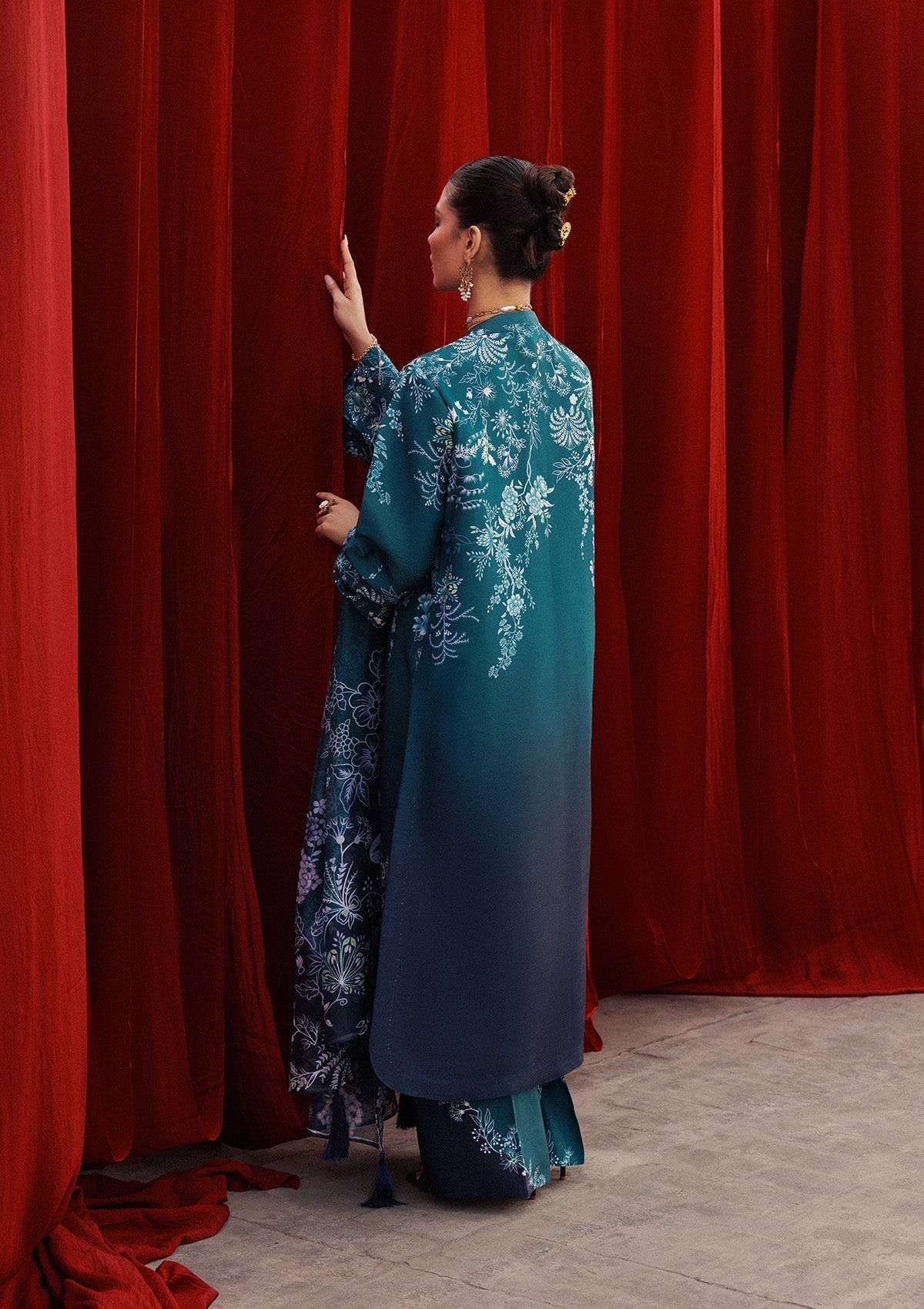 Aik Atelier | Roz Khaddar | AIK ROZ '25 D2 - LOOK 07 - Luxury Dress - available at Maria Faisal in UK and USA.