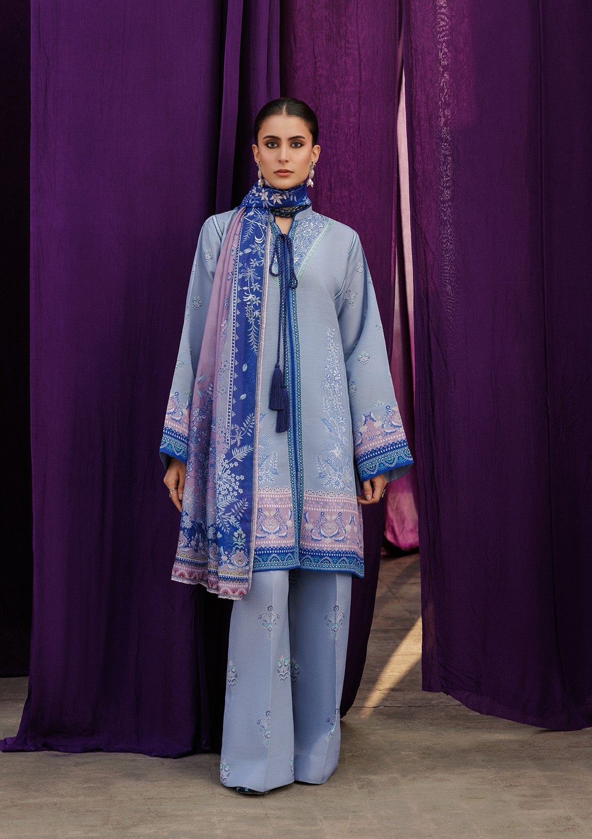 Aik Atelier | Roz Khaddar |  AIK ROZ '25 D2 - LOOK 08 - Luxury Dress - available at Maria Faisal in UK and USA.