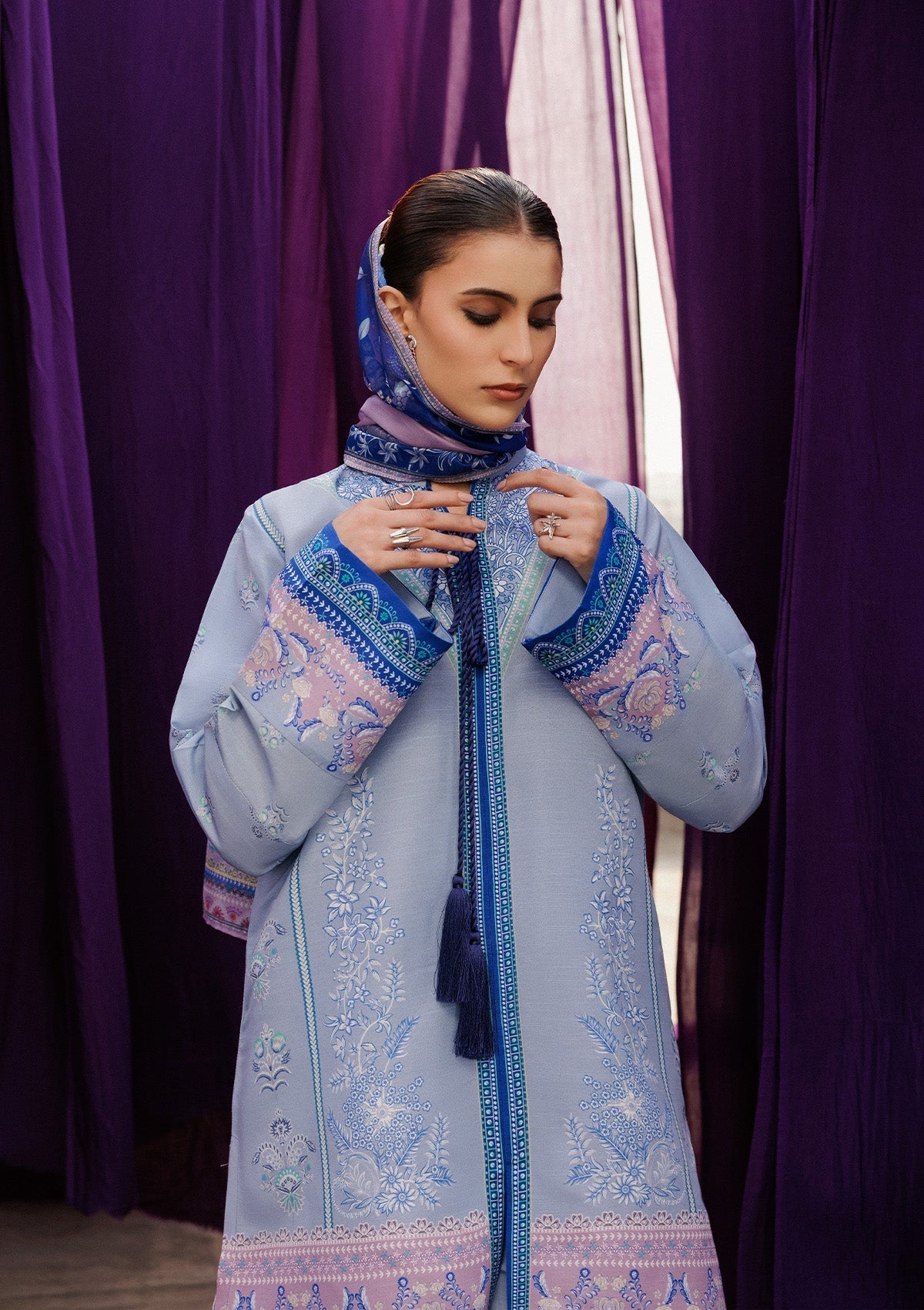Aik Atelier | Roz Khaddar |  AIK ROZ '25 D2 - LOOK 08 - Luxury Dress - available at Maria Faisal in UK and USA.