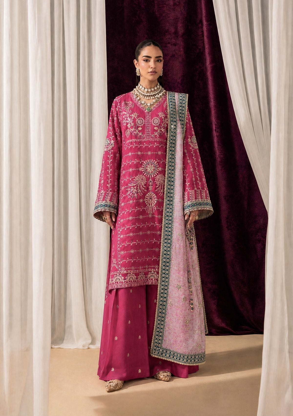 Aik Atelier | Aik Shaam 26 | Aik Shaam - Look B2606 - Formal Dress - available at Maria Faisal in UK and USA.
