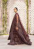 Aik Atelier Formals Vol-1 24 Look 4 – Plum Pakistani Dress with intricate embroidery and embellishments. Shop elegant Asian dresses at Maria Faisal.