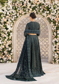 Aik Atelier Formals Vol-1 24 Look 1 – Bottle Green Pakistani Dress with intricate embroidery and embellishments. Shop elegant Asian dresses at Maria Faisal.