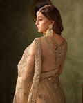 Ain | Aroosh Luxury Formals 24 | AR-82 NAZNEEN (Gold) - Designer Dress with Intricate embroidery and embellishments. Shop elegent wedding dress at Maria Faisal.