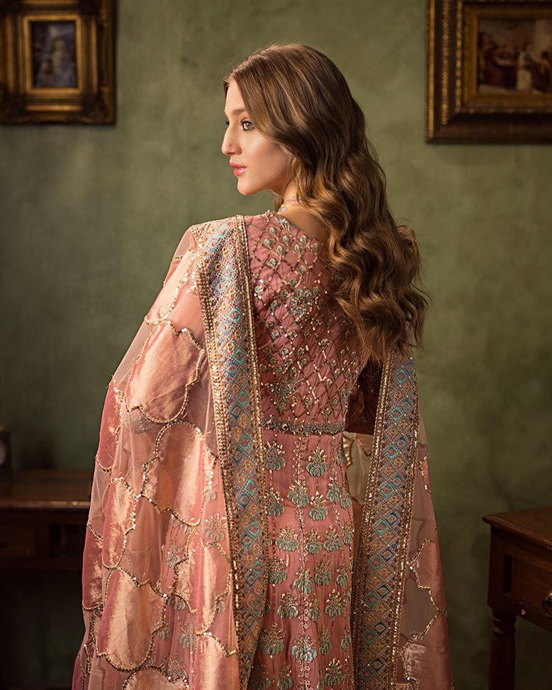 Ain | Aroosh Luxury Formals 24 | AR-96 ARZU (Pink) - Designer Dress with Intricate embroidery and embellishments. Shop elegent wedding dress at Maria Faisal.