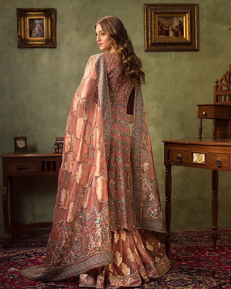 Ain | Aroosh Luxury Formals 24 | AR-96 ARZU (Pink) - Designer Dress with Intricate embroidery and embellishments. Shop elegent wedding dress at Maria Faisal.