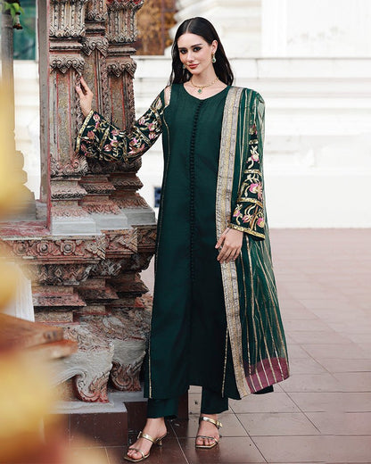 Ain | Prestige Festive Edit | AN - 143 B - is Green dress from Ain - Ladies Clothes - Maria Faisal
