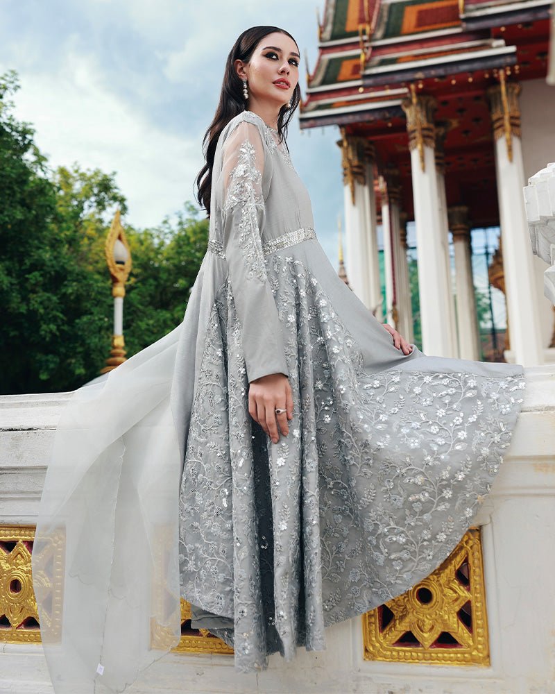 Ain | Prestige Festive Edit | AN - 146 C AN - 146 C - is Gray dress from Ain - Ladies Clothes - Maria Faisal