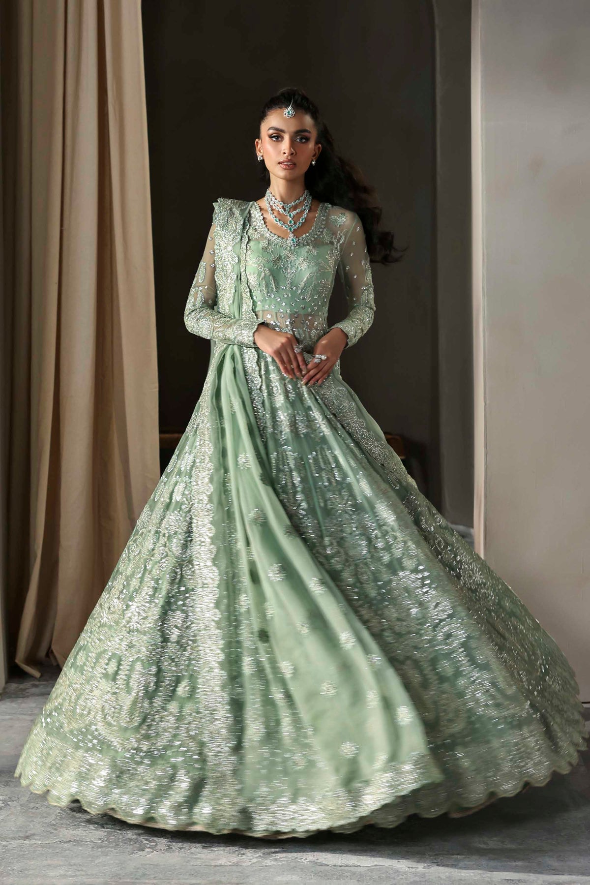 Akbar Aslam | Meeras Luxury Chiffon 25 | Hayal - Formal Dress - available at Maria Faisal in UK and USA.