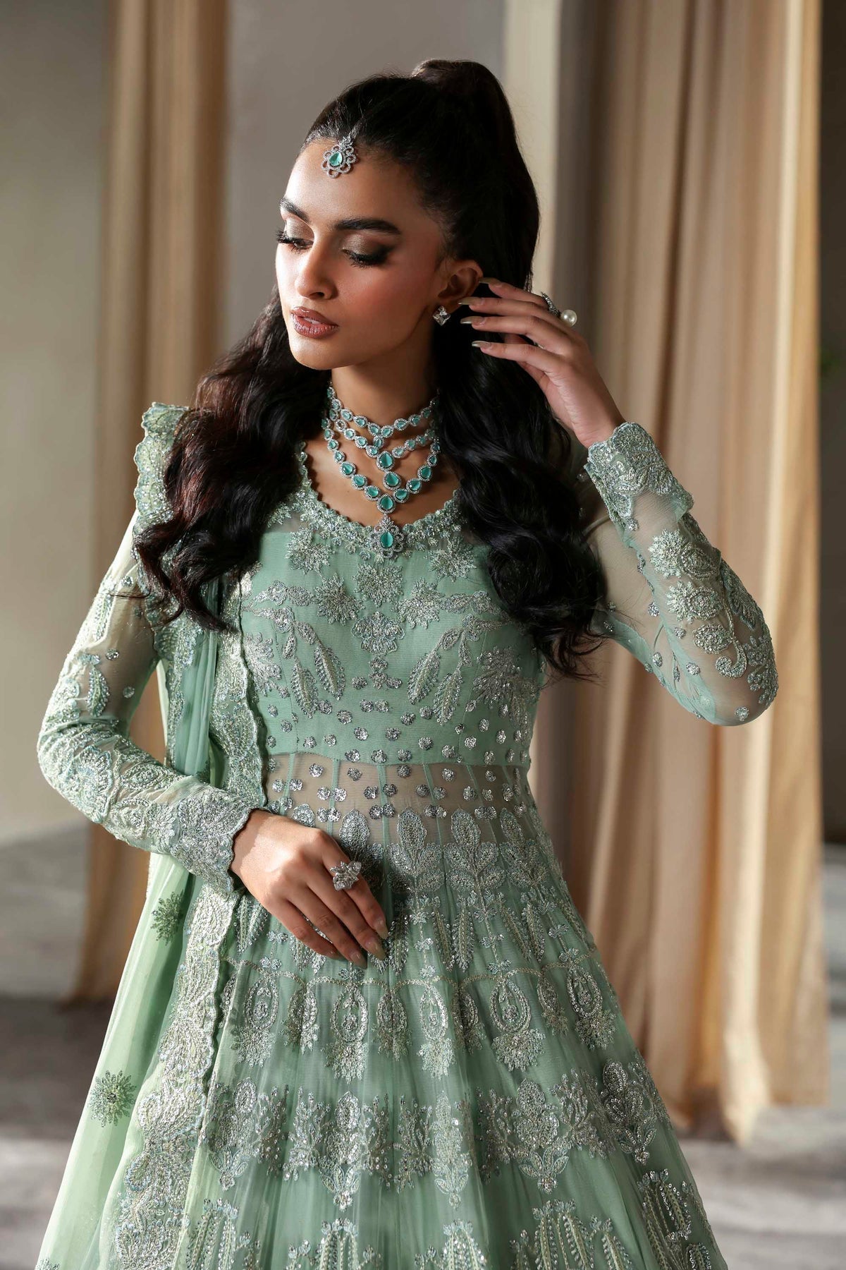 Akbar Aslam | Meeras Luxury Chiffon 25 | Hayal - Formal Dress - available at Maria Faisal in UK and USA.