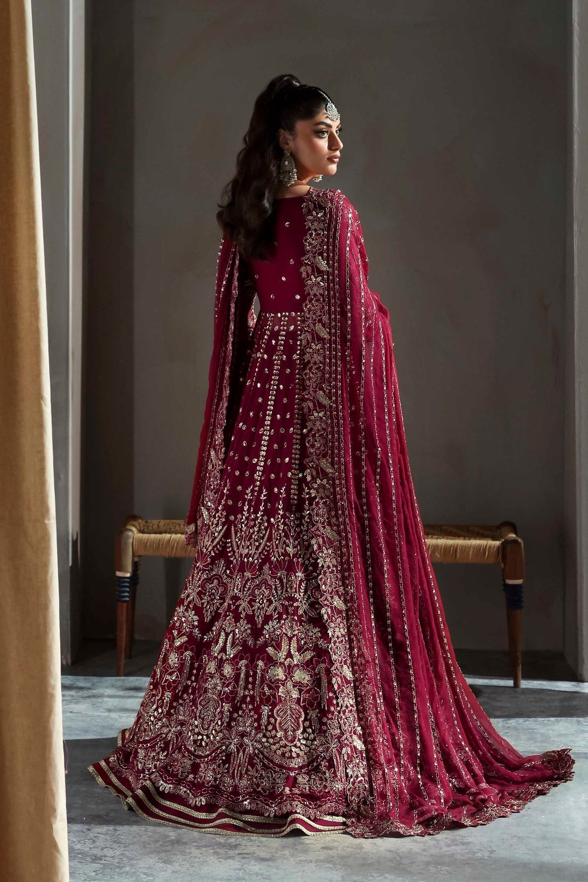 Akbar Aslam | Meeras Luxury Chiffon 25 | Mahroze - Formal Dress - available at Maria Faisal in UK and USA.
