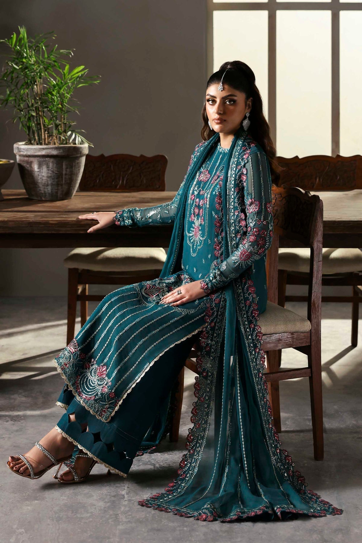 Akbar Aslam | Meeras Luxury Chiffon 25 | Scarzia - Formal Dress - available at Maria Faisal in UK and USA.