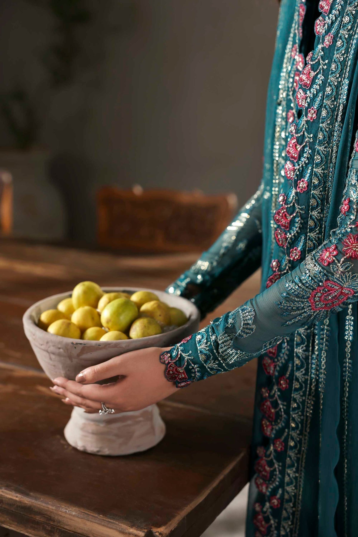 Akbar Aslam | Meeras Luxury Chiffon 25 | Scarzia - Formal Dress - available at Maria Faisal in UK and USA.