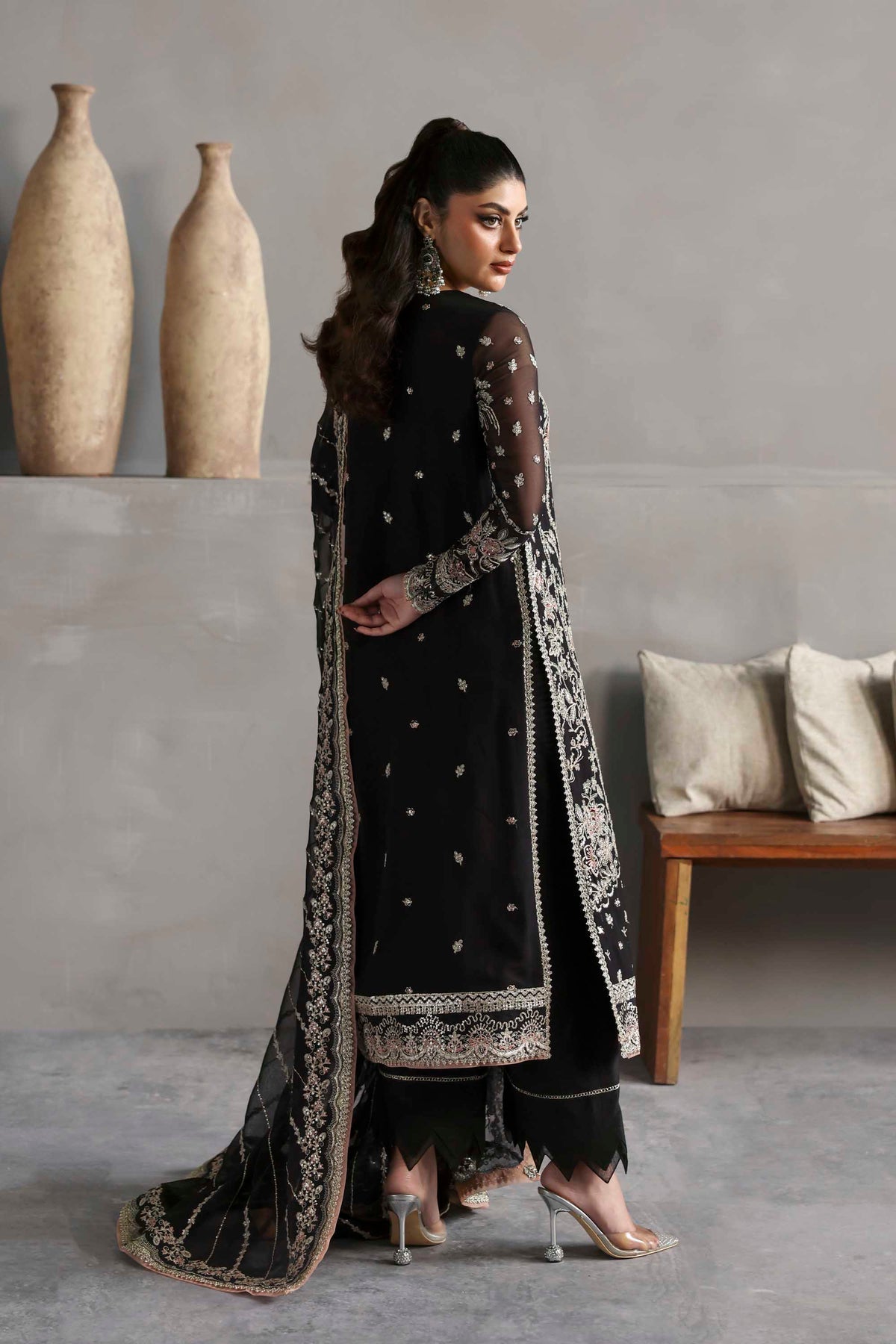 Akbar Aslam | Meeras Luxury Chiffon 25 | Zehmaya - Formal Dress - available at Maria Faisal in UK and USA.