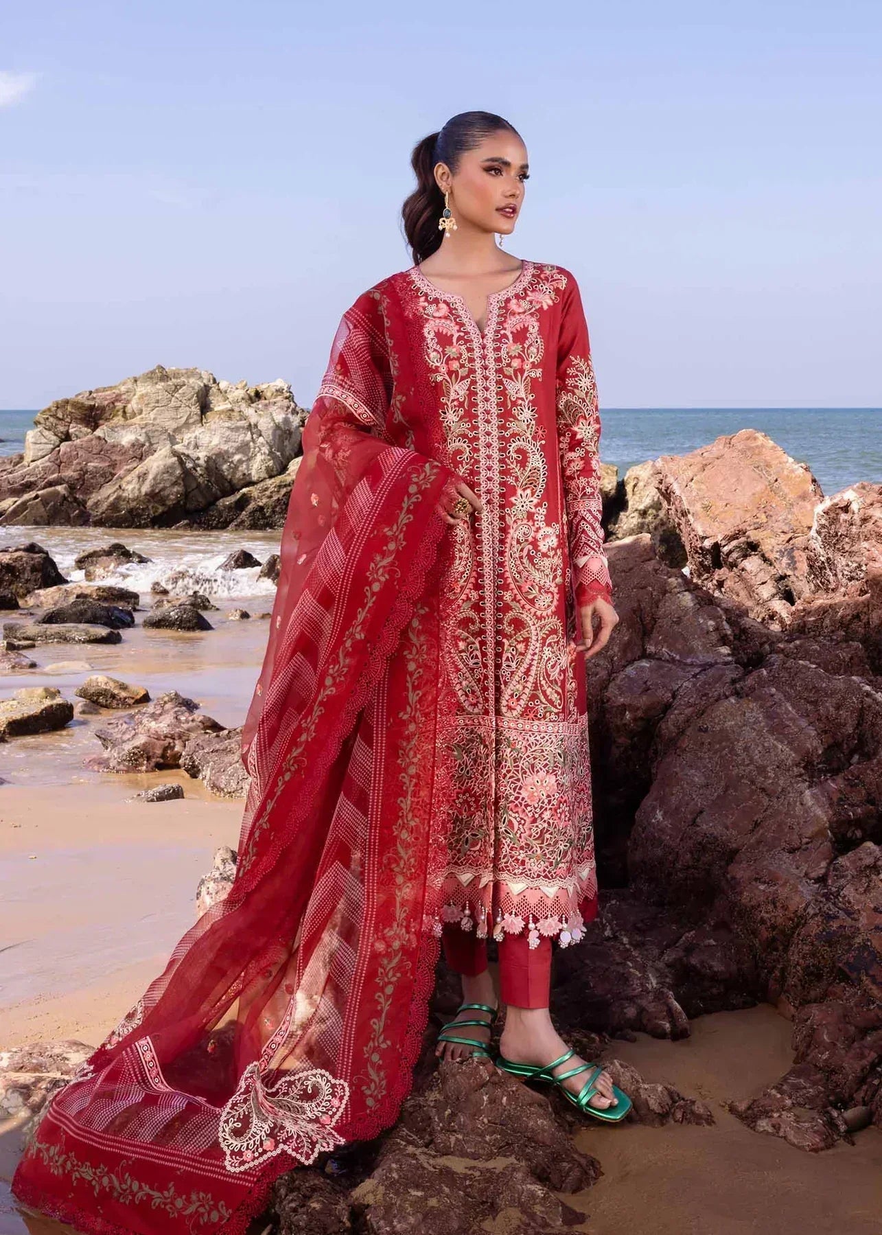 Akbar Aslam | Oasis Lawn 24 | Petuna - Pakistani Dress - Maria Faisal