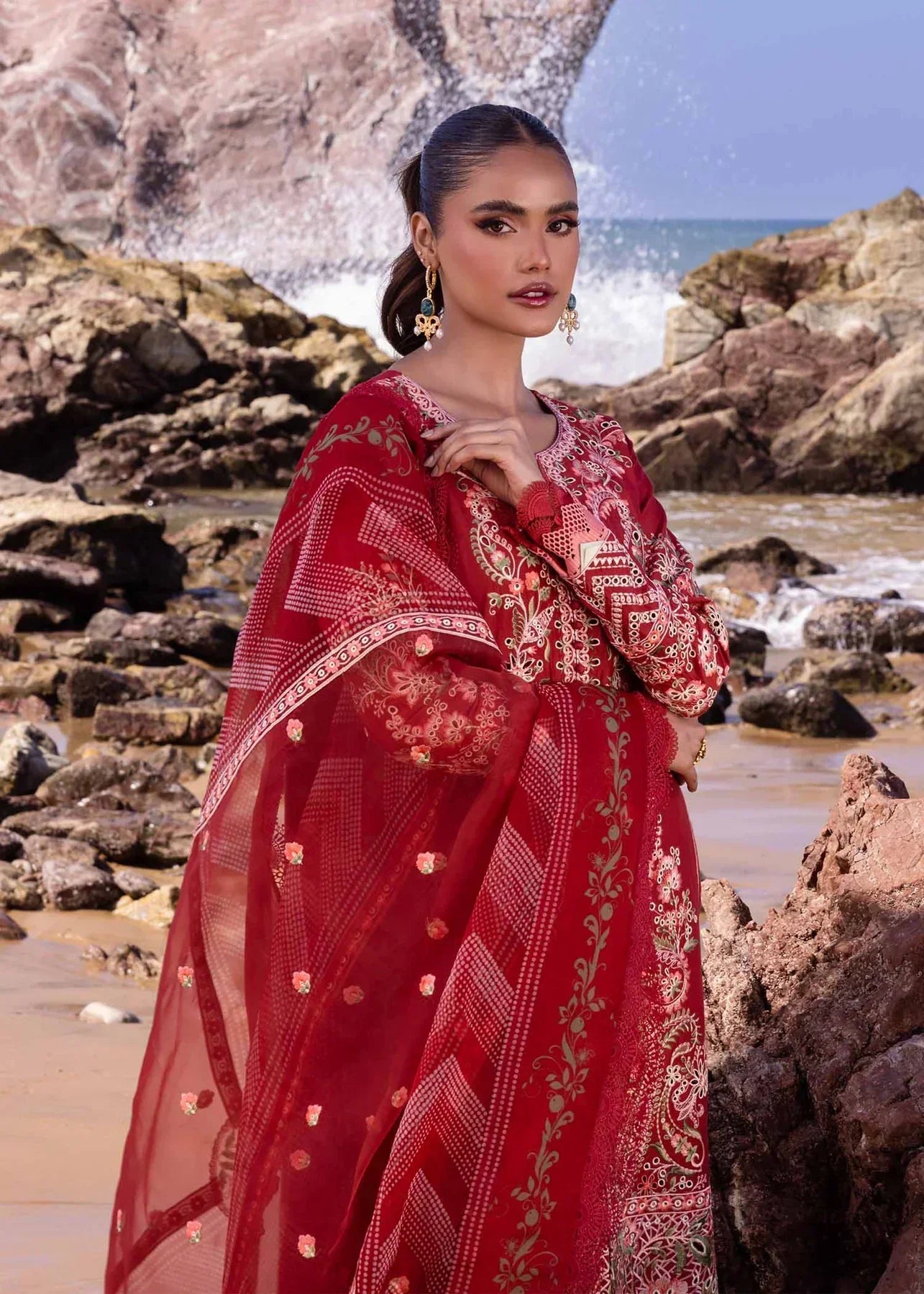 Akbar Aslam | Oasis Lawn 24 | Petuna - Pakistani Dress - Maria Faisal