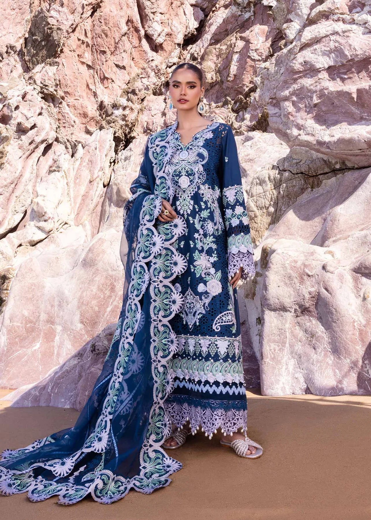 Akbar Aslam | Oasis Lawn 24 | Blue Bell - Pakistani Dress - Maria Faisal