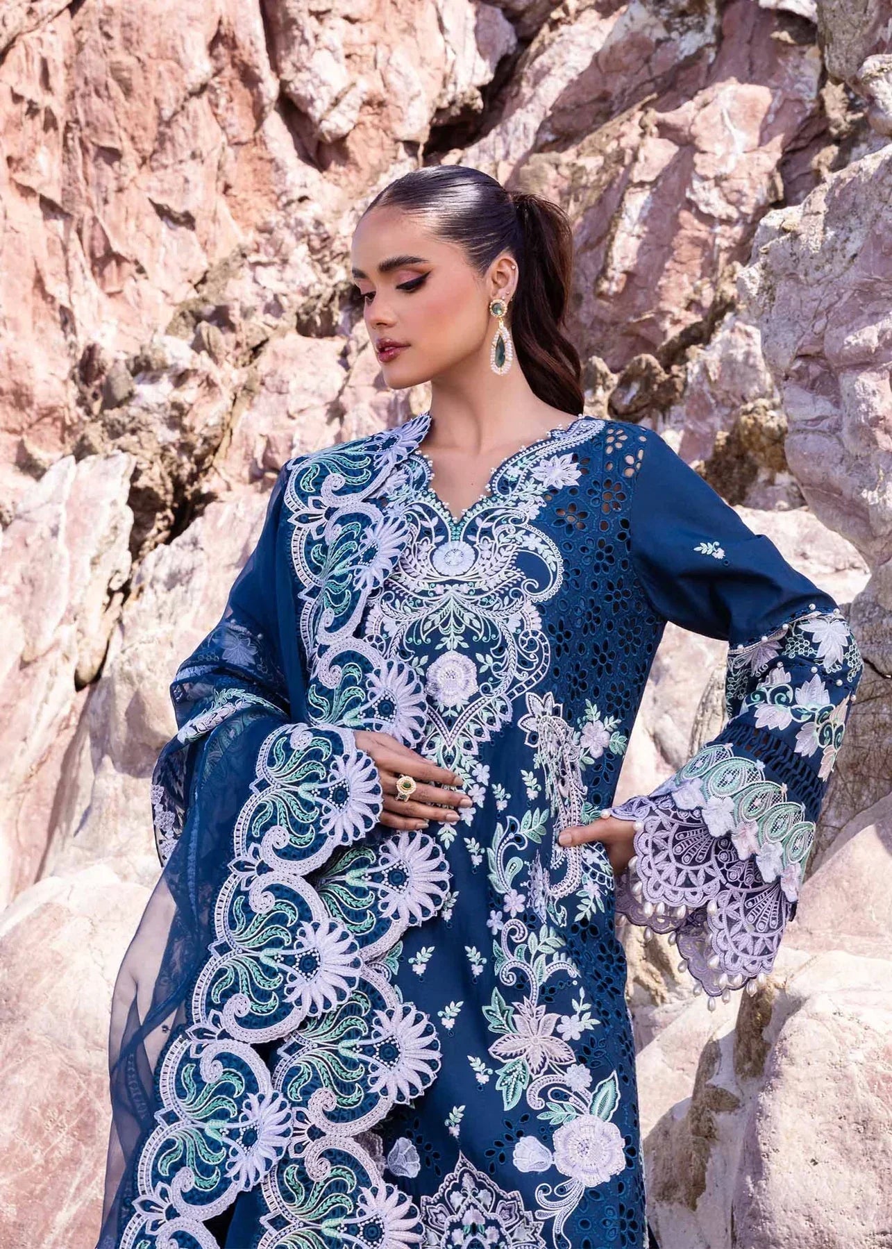 Akbar Aslam | Oasis Lawn 24 | Blue Bell - Pakistani Dress - Maria Faisal