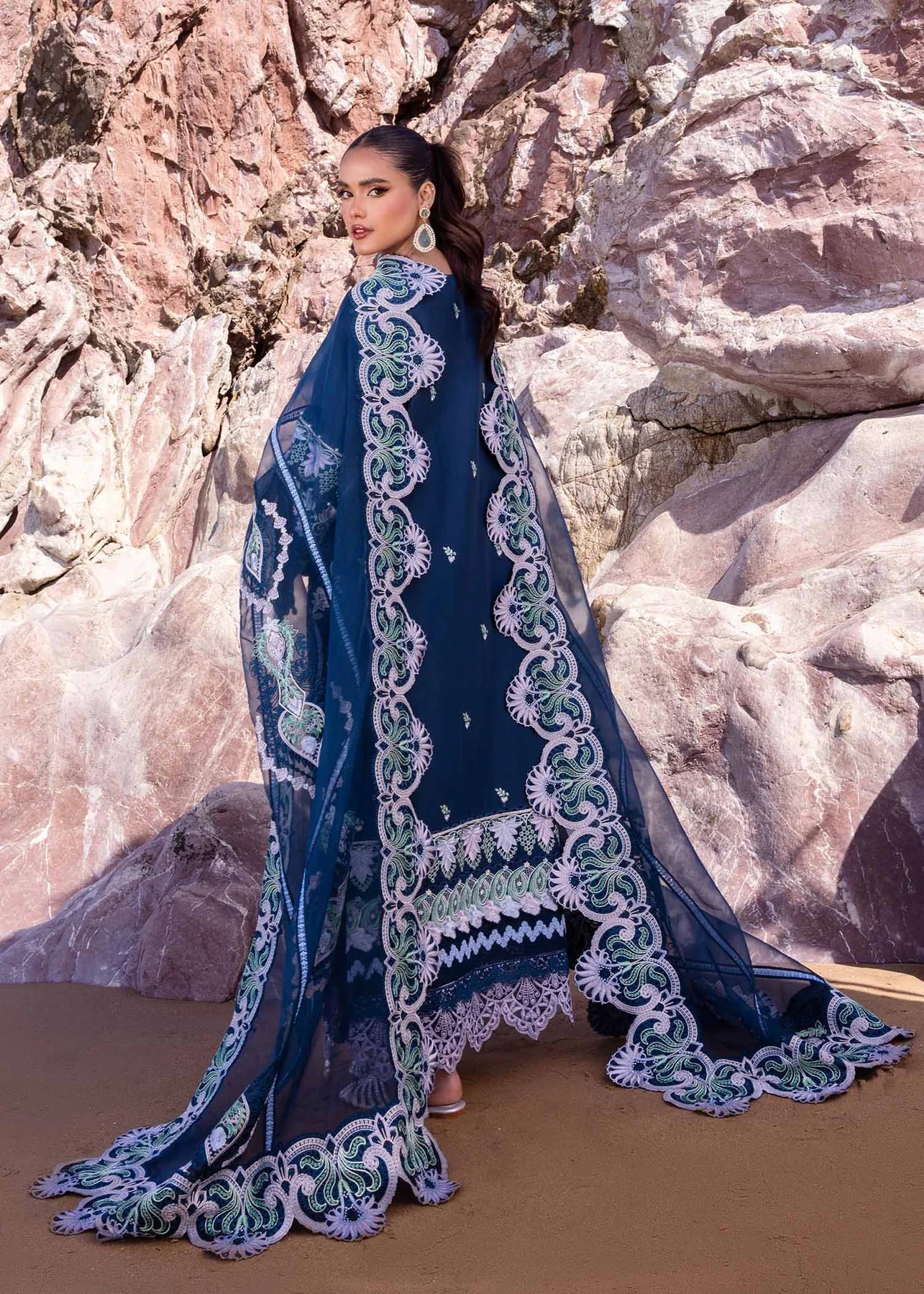 Akbar Aslam | Oasis Lawn 24 | Blue Bell - Pakistani Dress - Maria Faisal