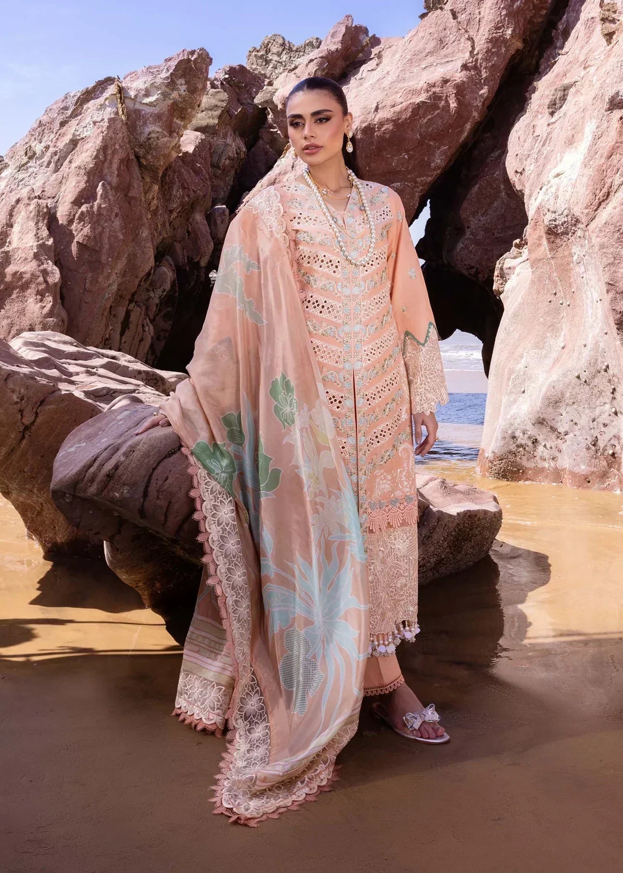 Akbar Aslam | Oasis Lawn 24 | Sweet Pea - Pakistani Dress - Maria Faisal