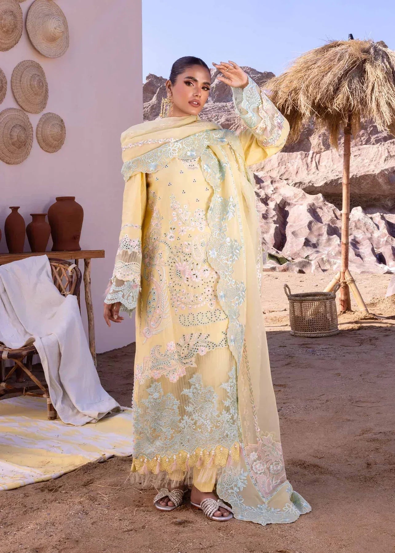 Akbar Aslam | Oasis Lawn 24 | Dahlia - Pakistani Dress - Maria Faisal