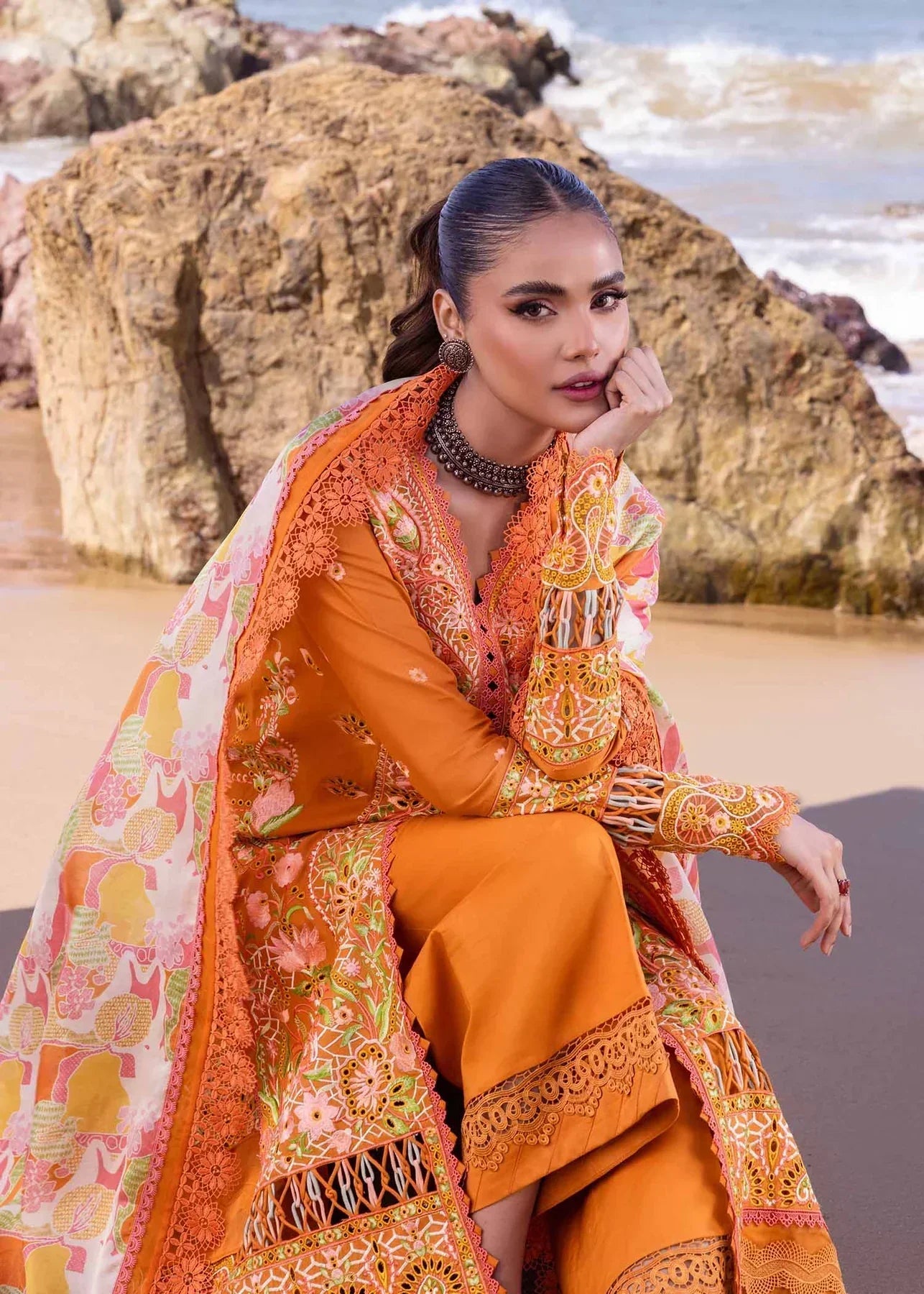 Akbar Aslam | Oasis Lawn 24 | Calla Lily - Pakistani Dress - Maria Faisal