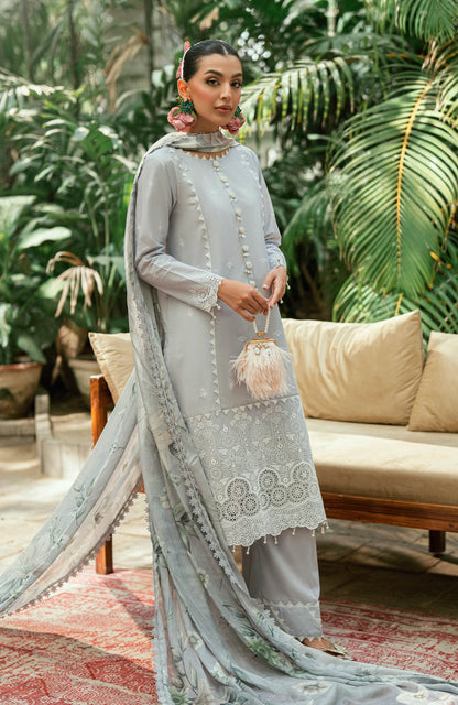 Al zohaib | Laserkari Premium Edition 25 | LKP - 25 - 04 E - is Aqua Blue dress from Al zohaib - Ladies Clothes - Maria Faisal