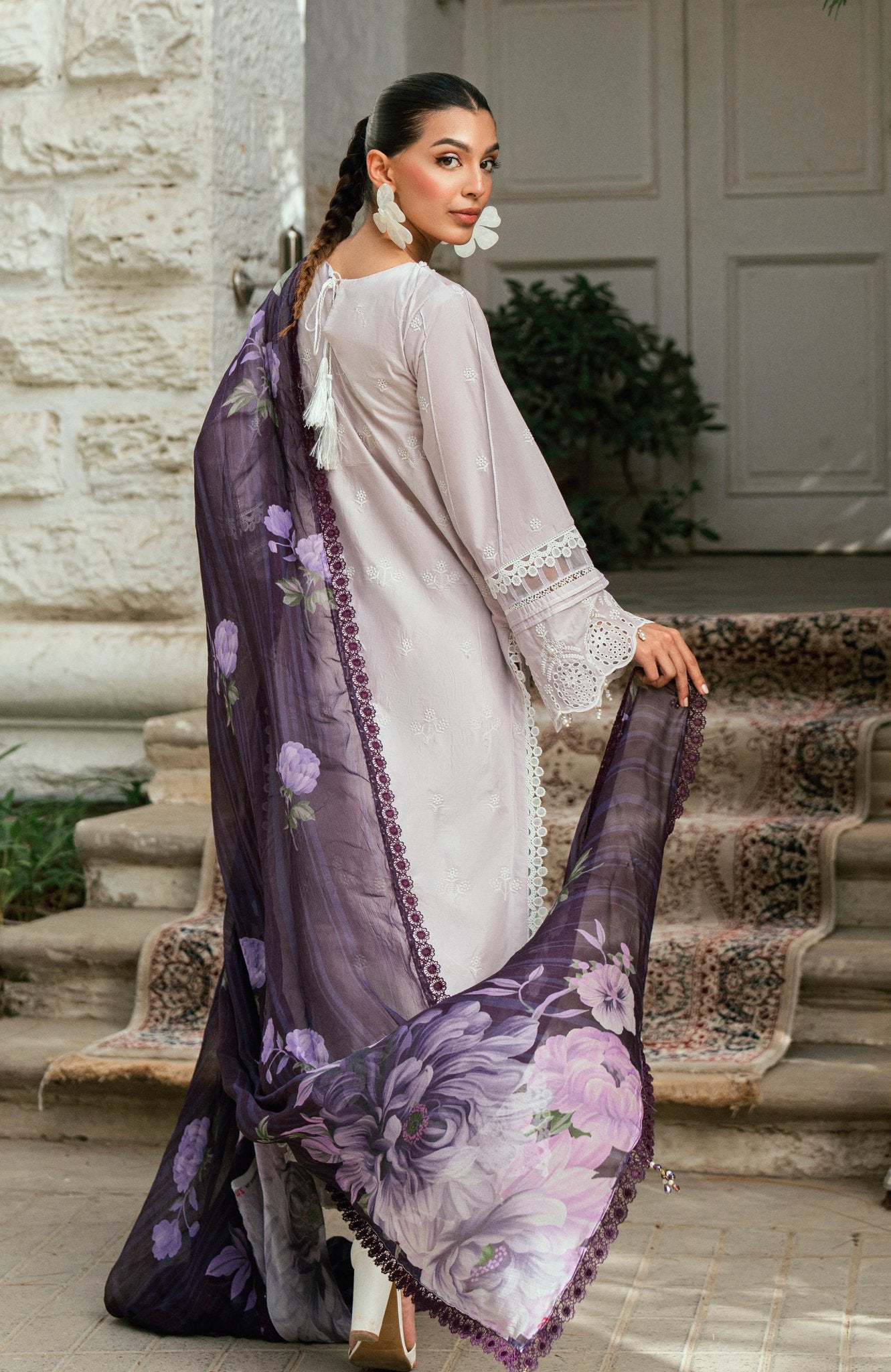 Al zohaib | Laserkari Premium Edition 25 | LKP - 25 - 06 C - is White dress from Al zohaib - Ladies Clothes - Maria Faisal