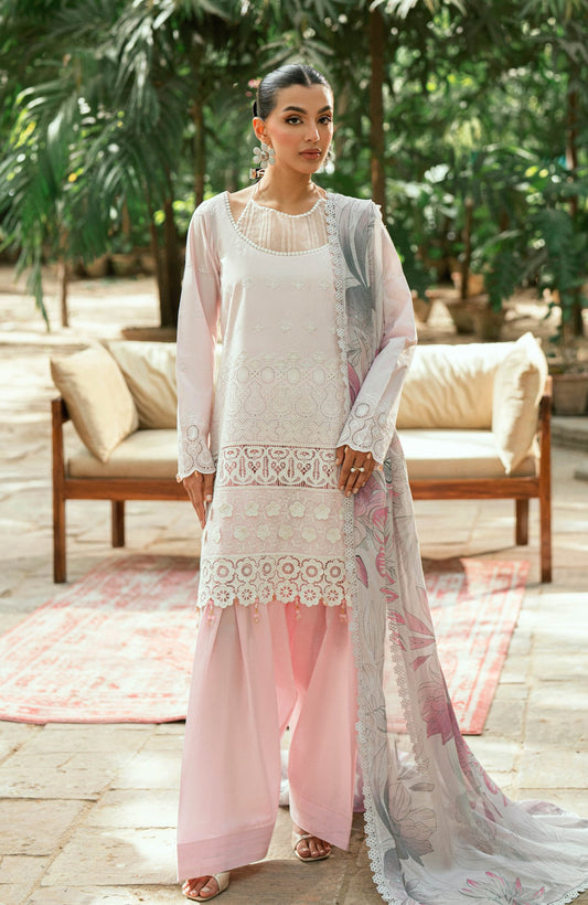 Al zohaib | Laserkari Premium Edition 25 | LKP - 25 - 07 B - is Off White dress from Al zohaib - Ladies Clothes - Maria Faisal