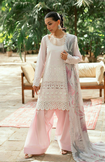 Al zohaib | Laserkari Premium Edition 25 | LKP - 25 - 07 B - is Off White dress from Al zohaib - Ladies Clothes - Maria Faisal
