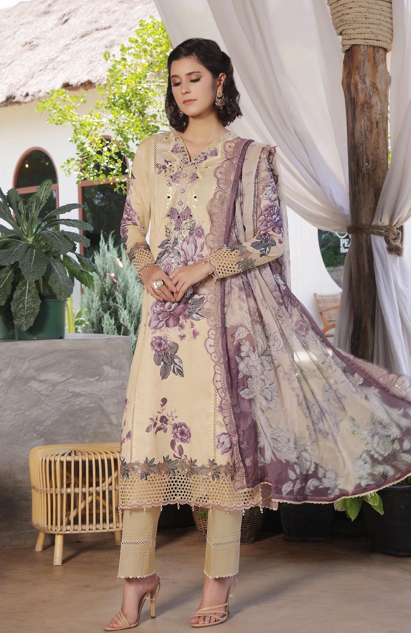 Al Zohaib | Sunshine Premium Edition 25 | SBE - 25 - 04 G - is Pastel Yellow dress from Al Zohaib - Ladies Clothes - Maria Faisal