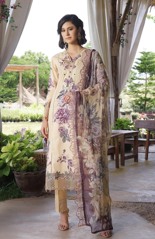 Al Zohaib | Sunshine Premium Edition 25 | SBE - 25 - 04 G - is Pastel Yellow dress from Al Zohaib - Ladies Clothes - Maria Faisal