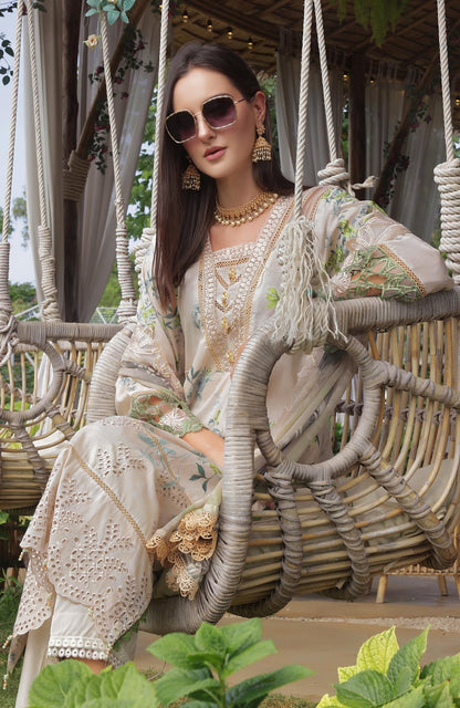 Al Zohaib | Sunshine Premium Edition 25 | SBE - 25 - 06 E - is Ivory dress from Al Zohaib - Ladies Clothes - Maria Faisal