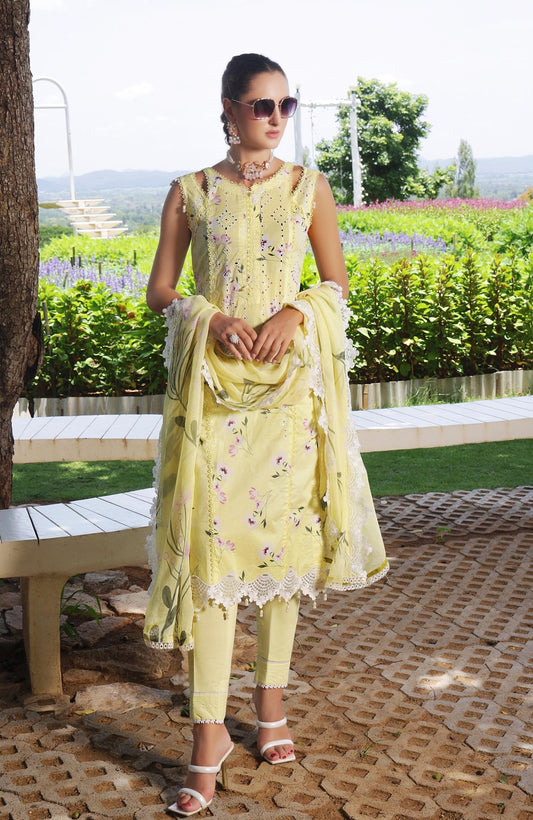 Al Zohaib | Sunshine Premium Edition 25 | SBE - 25 - 08D - is Pastel Yellow dress from Al Zohaib - Ladies Clothes - Maria Faisal