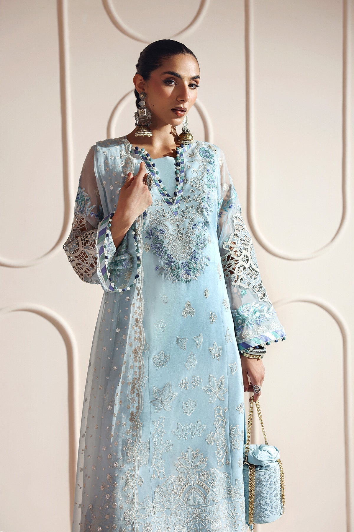 Alizeh | Aymal Luxury Bamber Chiffon | DHANAK - Formal Wear - available at Maria Faisal in UK and USA