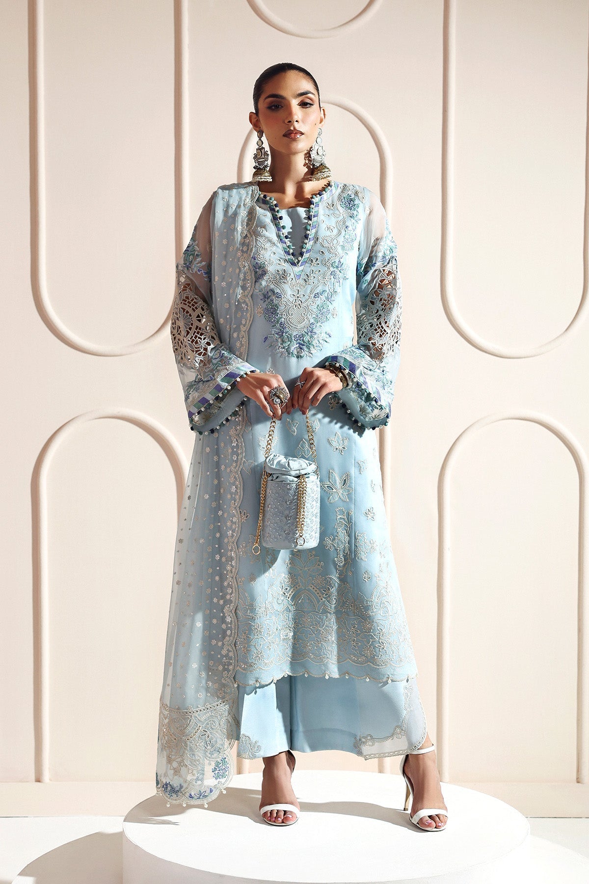 Alizeh | Aymal Luxury Bamber Chiffon | DHANAK - Formal Wear - available at Maria Faisal in UK and USA