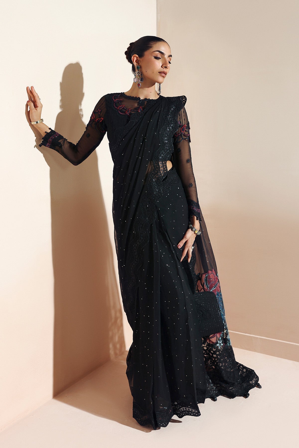 Alizeh | Aymal Luxury Bamber Chiffon | MEERAB - Formal Wear - available at Maria Faisal in UK and USA