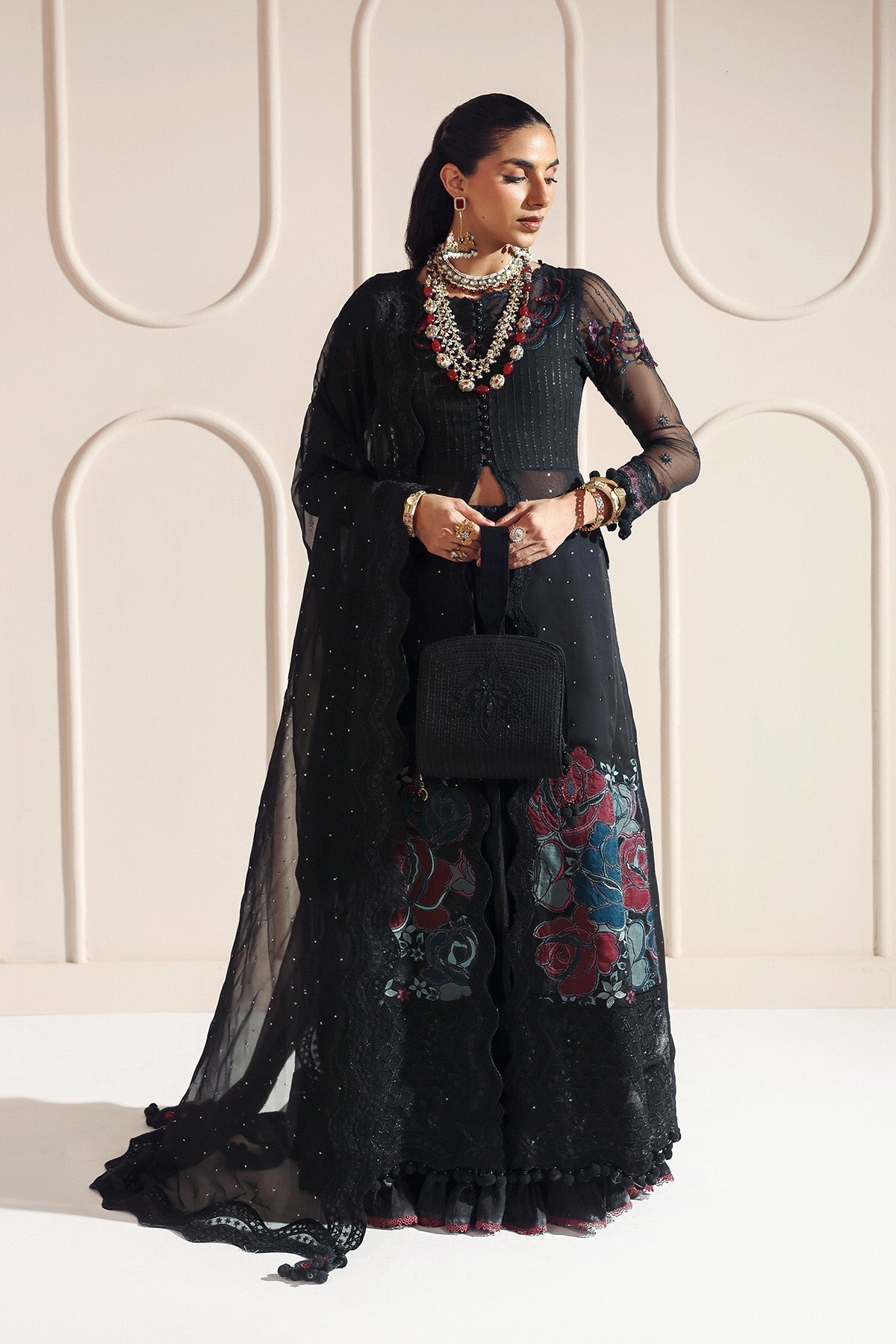 Alizeh | Aymal Luxury Bamber Chiffon | MEERAB - Formal Wear - available at Maria Faisal in UK and USA