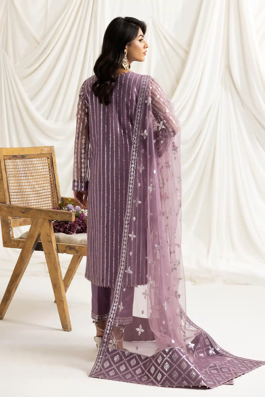 Alizeh | Dua Formals 23 | DUA-V02D03B-AYSAL(LILAC)