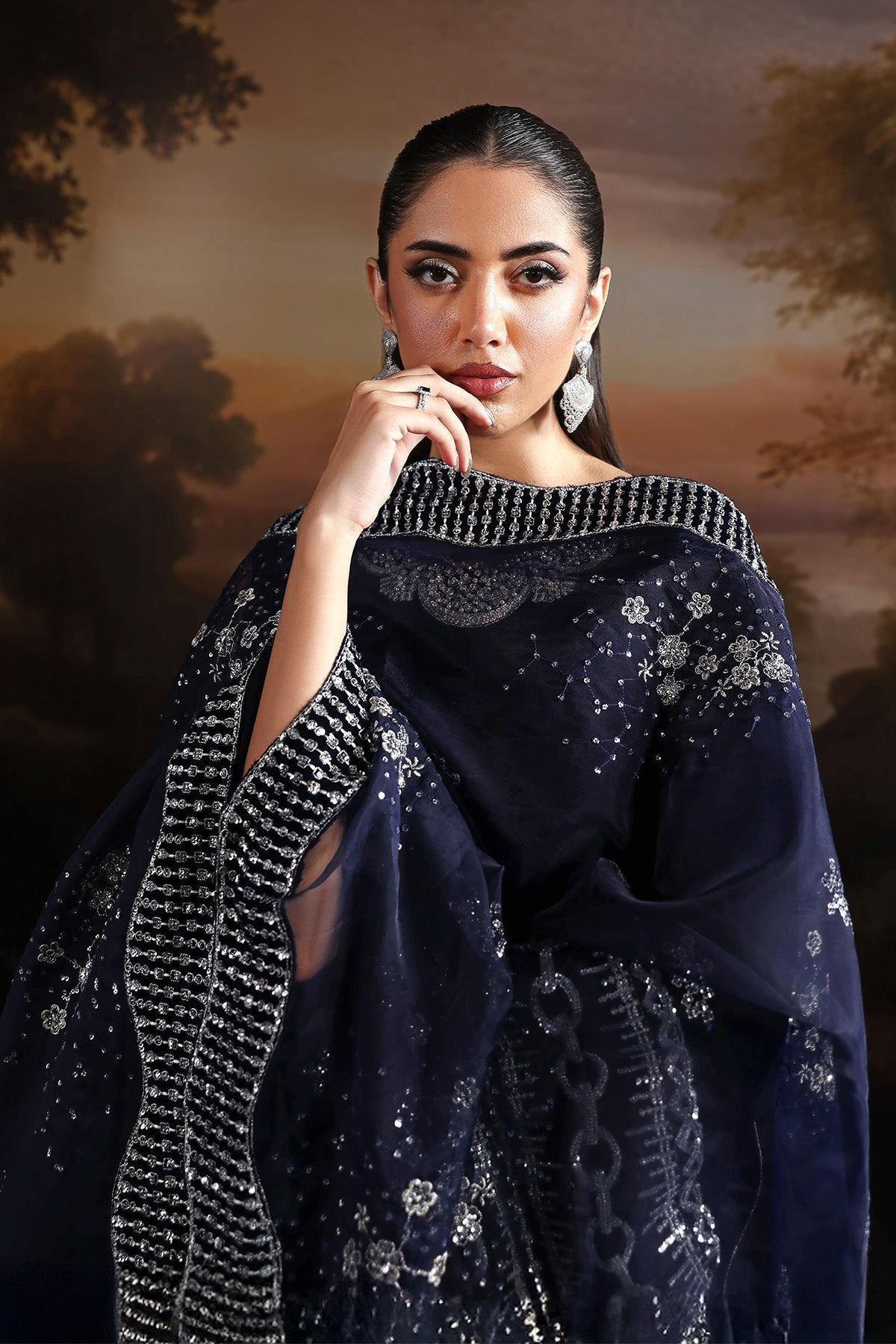 Alizeh | Lamour 25 | AF-VLT-2208-Velvetine - Formal Wear - available at Maria Faisal in UK and USA