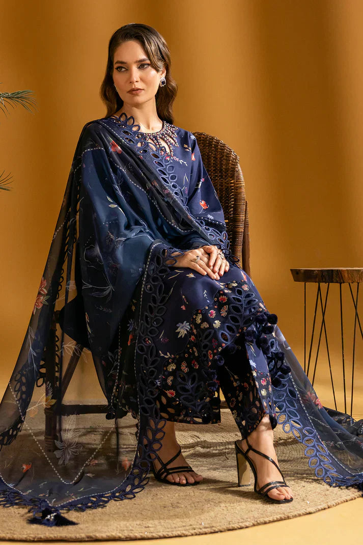 Alizeh | Maahi Embroidered Lawn | Iris - Pakistani Dress - Maria Faisal