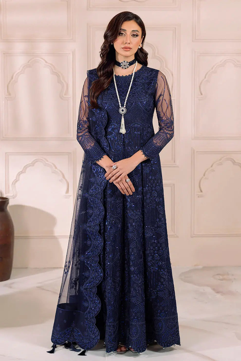 Alizeh | Dua Formals 23 | DUA-V01D01A- KHIRAD ( BLUE )