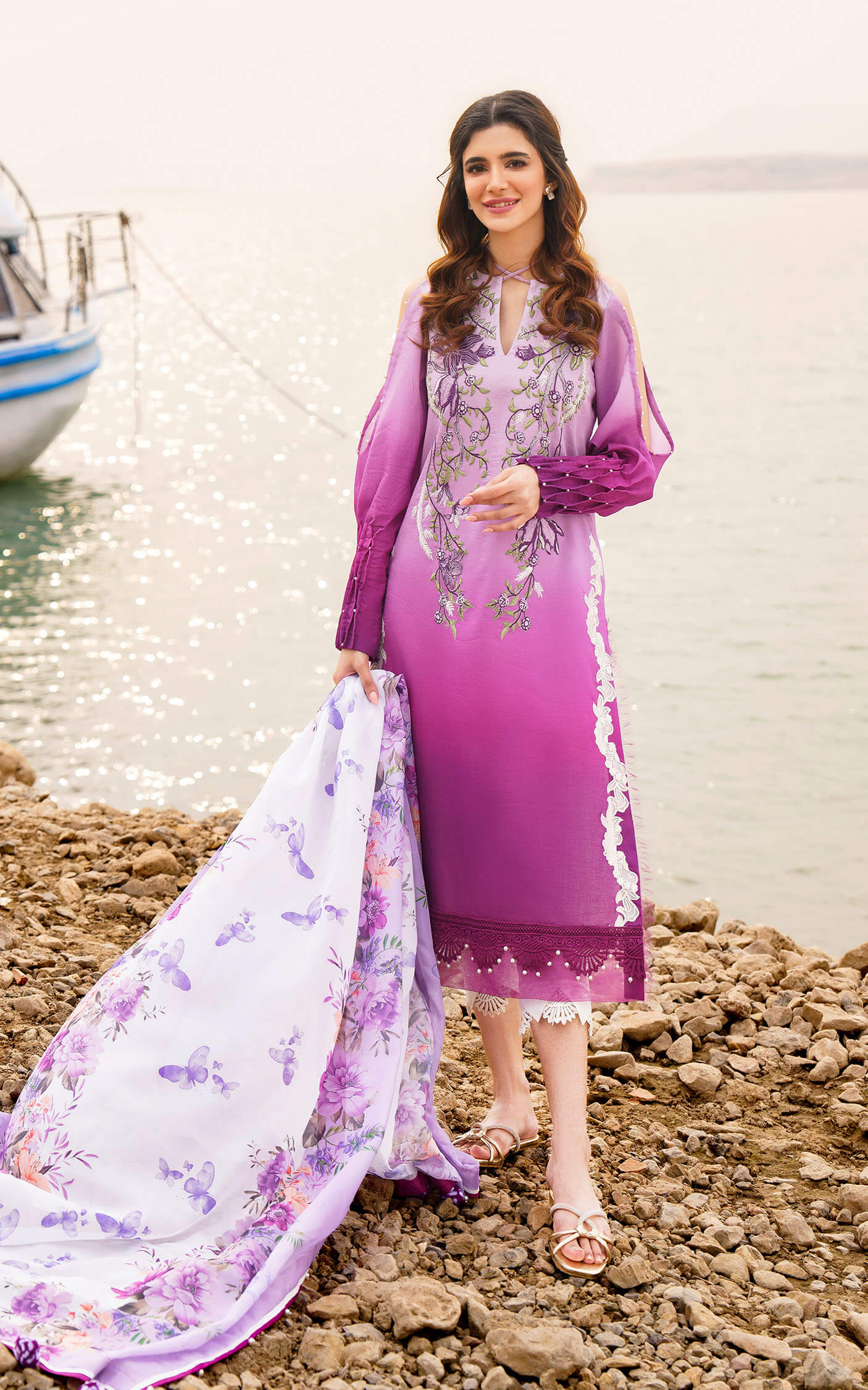 Asifa and Nabeel | Meraki Summer 24 | CALLA-U141M018 - Pakistani Dress - Maria Faisal