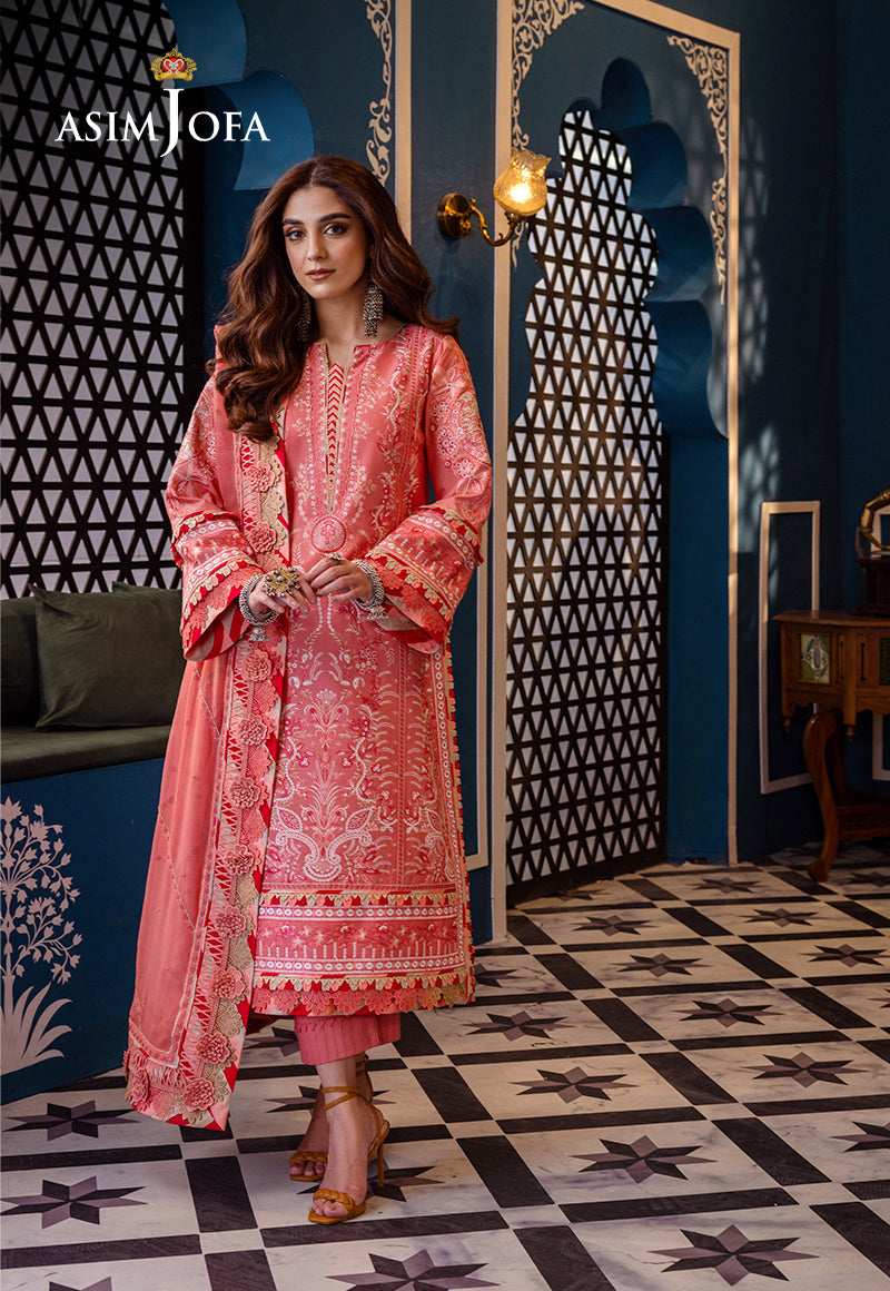 Asim Jofa | Fasana e Ishq Eid Luxury Lawn | AJFI-07 - Pakistani Dress - Maria Faisal