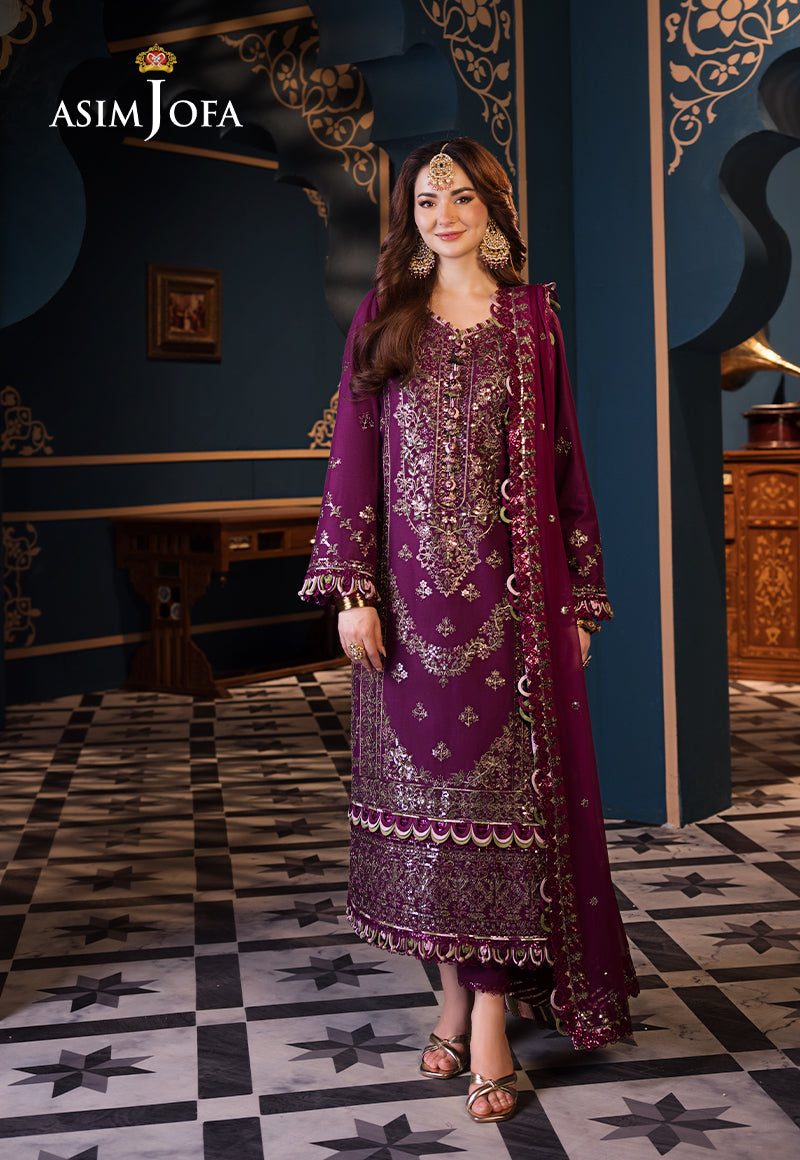 Asim Jofa | Fasana e Ishq Eid Luxury Lawn | AJFI-11 - Pakistani Dress - Maria Faisal